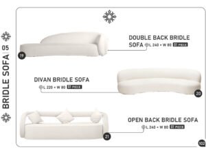 Divan / Double Back / Open Back Bridle Sofas