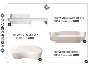 Rectangle Back / Crown / Curve Bench Bridle Sofas