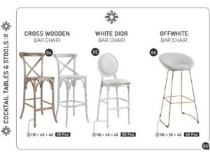 Cross Wooden & Dior Series Bar Chairs