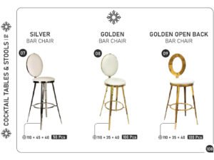 Silver & Golden Collection Bar Chairs