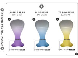 Color Resin Bar Chair Series