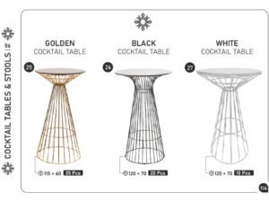 Metallic Wire Cocktail Tables