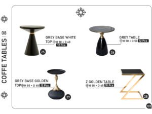 Grey & Z-Shaped Accent Tables