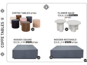 Paintable Wooden & Flower Tables