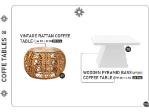 Vintage & Wooden Pyramid Coffee Tables