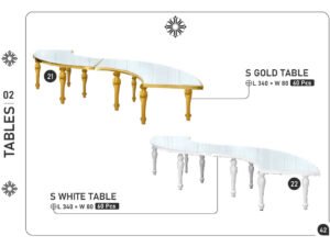 S Gold Table & S White Table