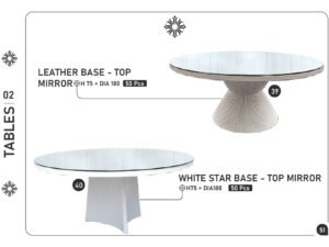 Leather Base – Top Mirror & White Star Base – Top Mirror