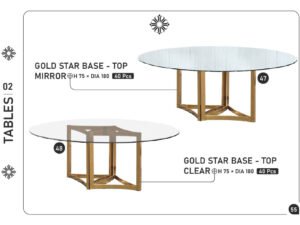 Gold Star Base – Top Mirror & Gold Star Base – Top Clear