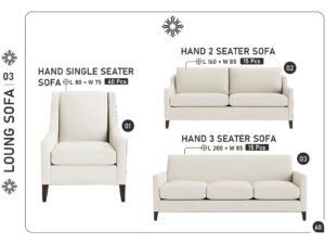 Hand Sofa Collection (Single, 2-Seater, 3-Seater)