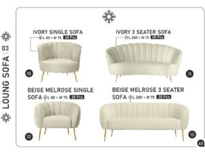 Ivory & Melrose Sofa Collection