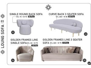 Round & Golden Frame Sofa Collection