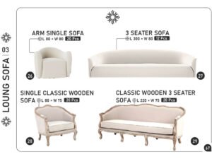 Arm & Classic Wooden Sofa Collection