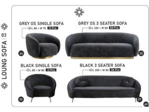 Grey & Black Sofa Collection