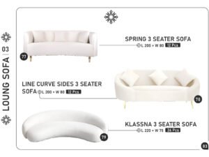 Spring / Line Curve Sides / Klassna 3-Seater Collection
