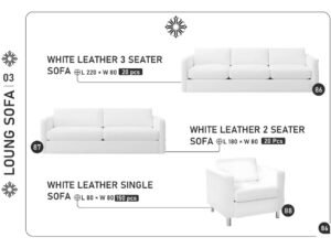 White Leather Seating Collection