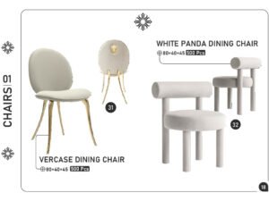 Vercase Dining Chair & White Panda Dining Chair