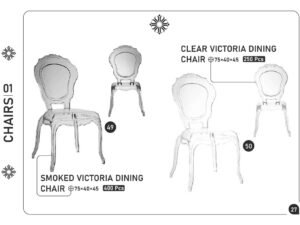 Smoked & Clear Victoria Dining Chairs