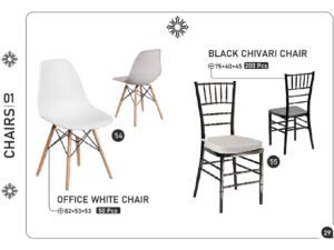 Office White Chair & Black Chivari Chair