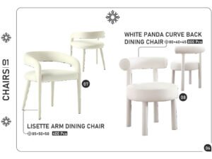 Versace Dining Chair & White Panda Dining Chair